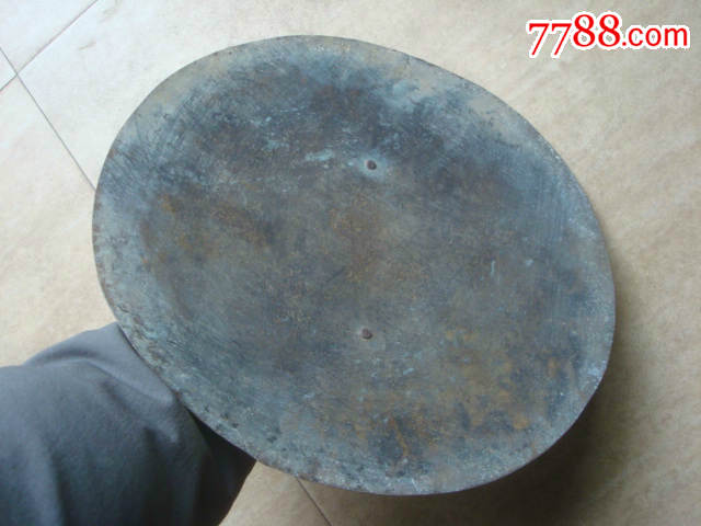 重1斤的手工老铜质锅盖