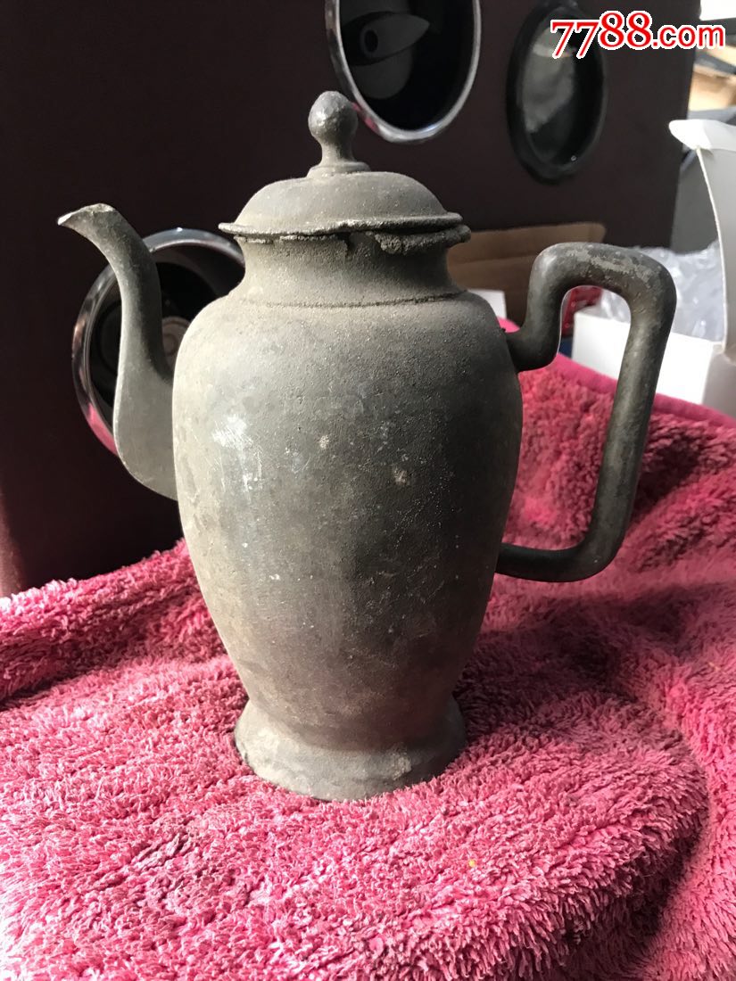 清代老锡壶温酒壶烫酒壶,手感沉实,带盖,器形古朴.清代壸