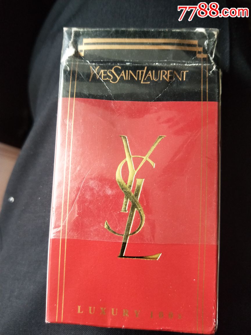 海外ysl奢侈品圣罗兰烟标烟盒红黑色外烟-看图购物