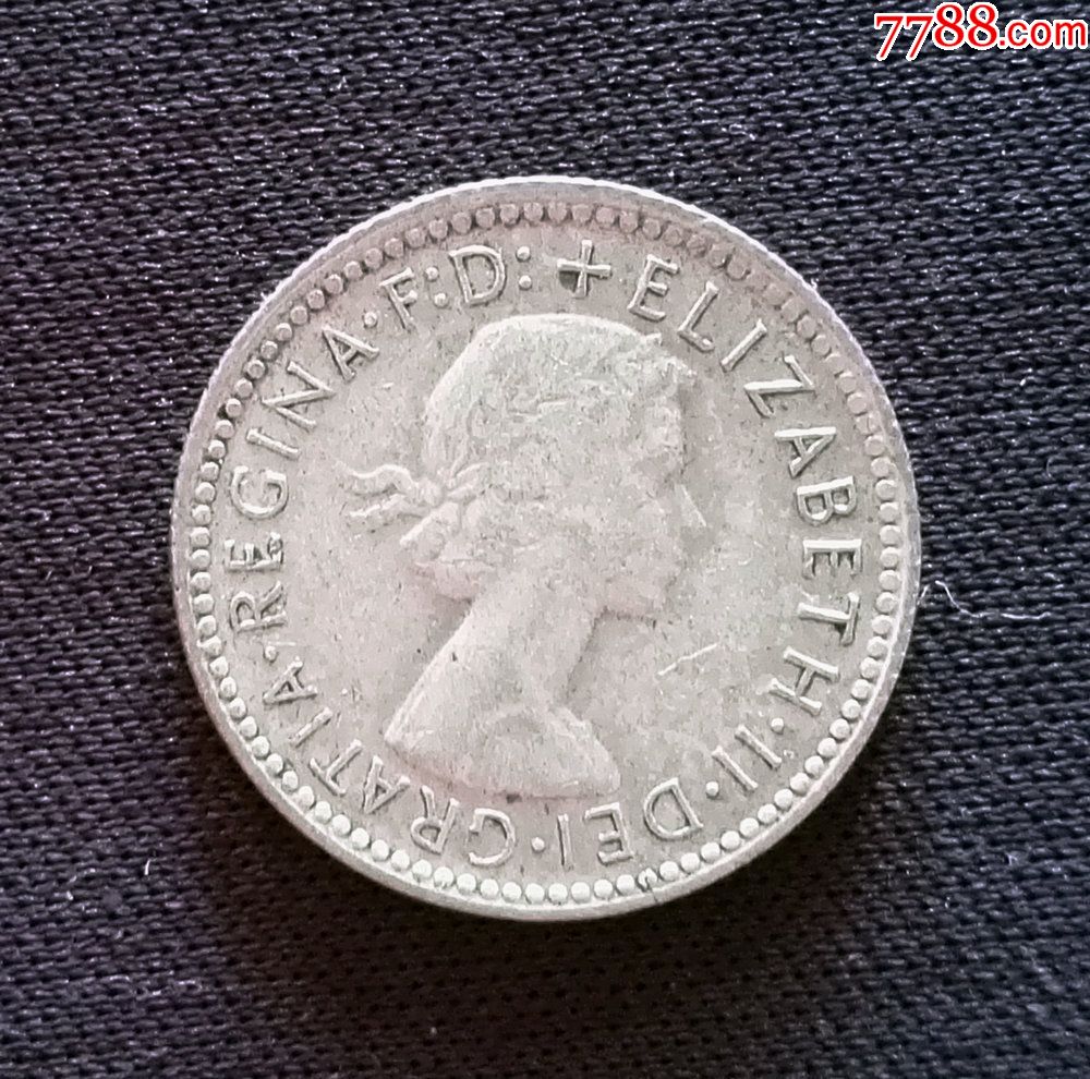澳大利亚1962年6便士银币(终身保真,假一赔十)