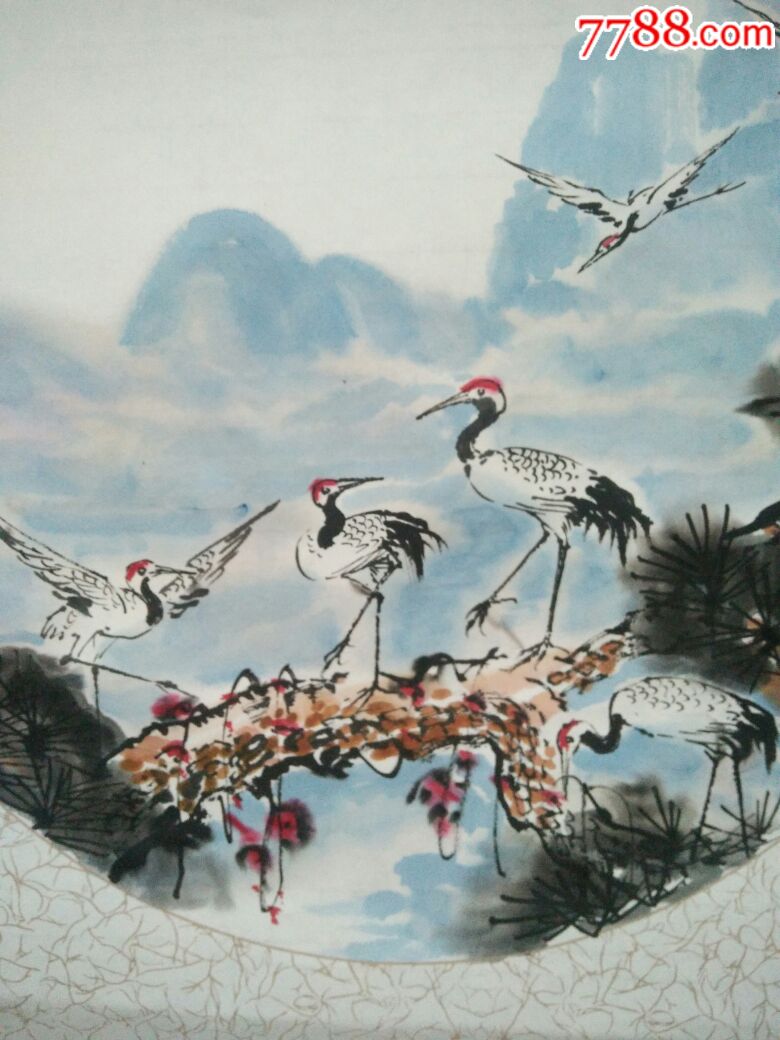 松鹤图_花鸟国画原作_第2张