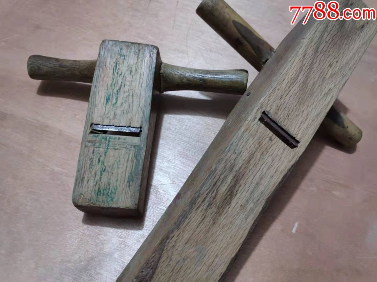 早年木匠工具:硬木推刨2个_墨斗/木工用具_图片鉴赏