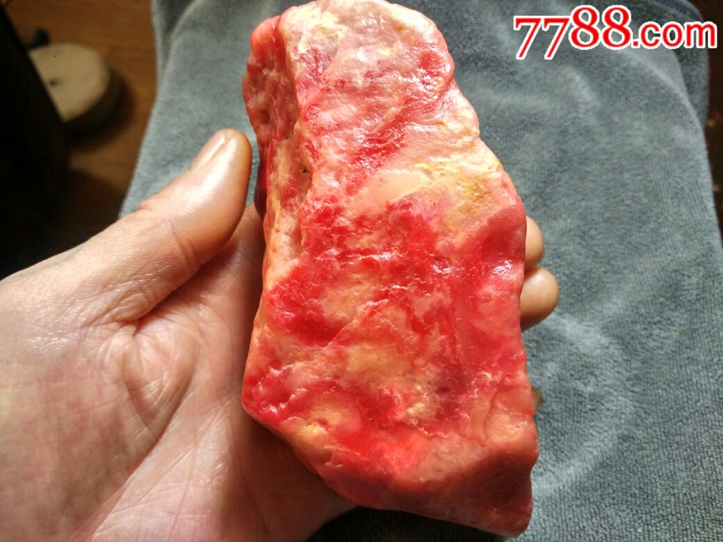 昌化鸡血冻石藕粉冻大红袍