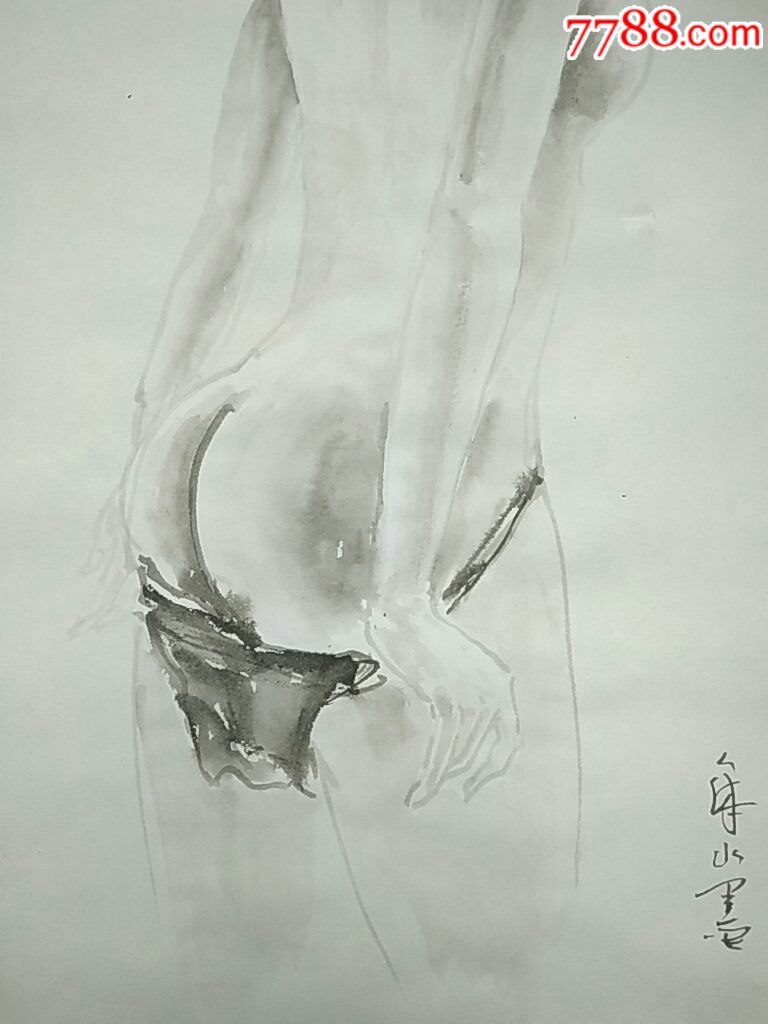 国画小品~水墨人体