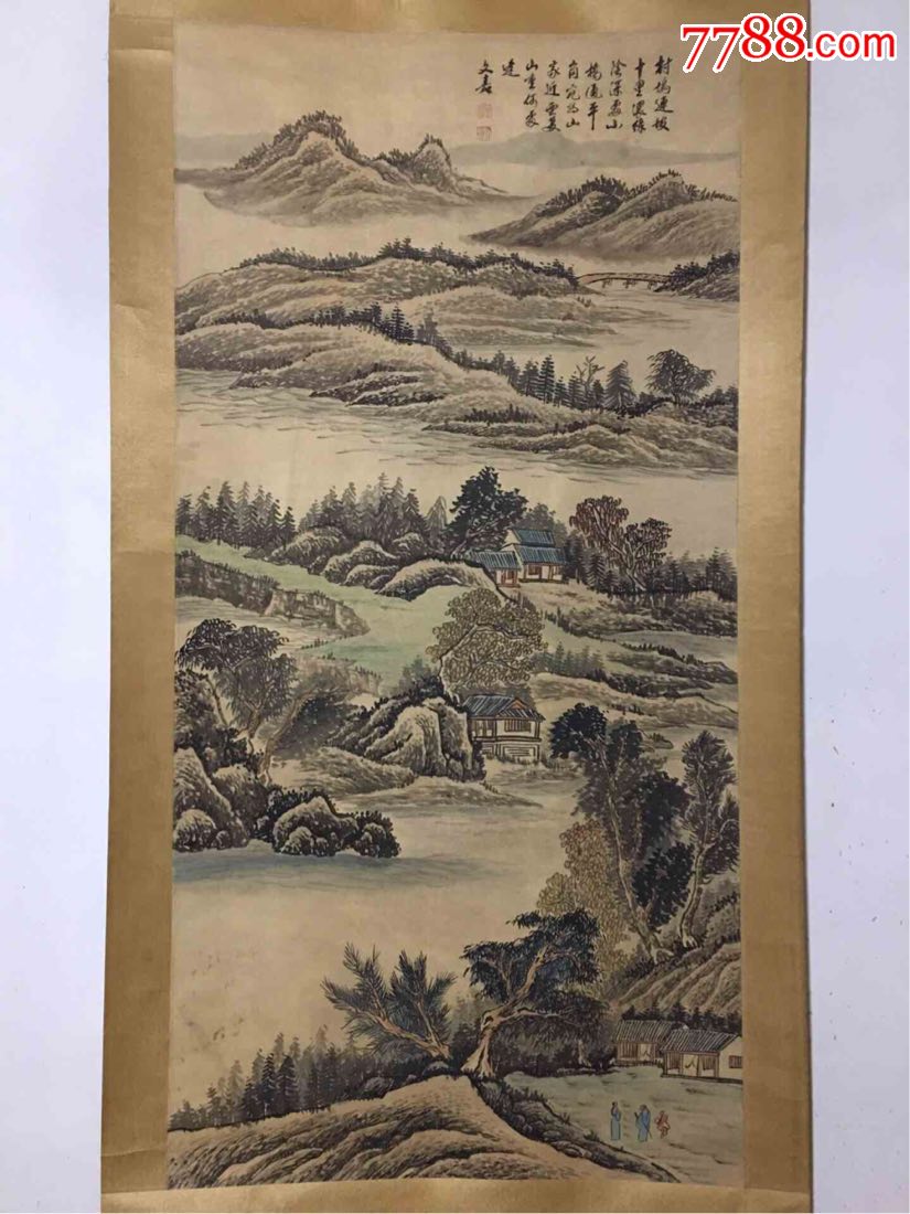 农村收来四尺山水画一幅资金周转低价转让