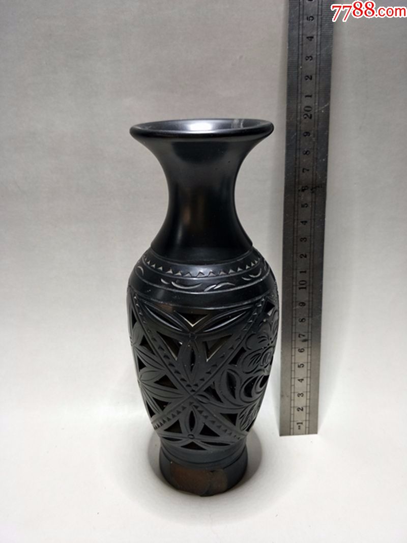 黑陶瓶_黑陶_鉴别图片_收藏价格_7788陶器收藏
