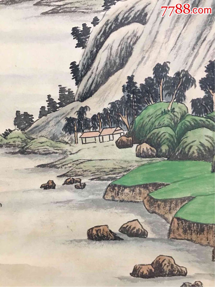 农村收来沈周山水画低价转让