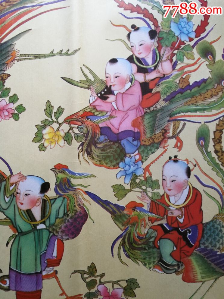 天津杨柳青年画.九风朝阳