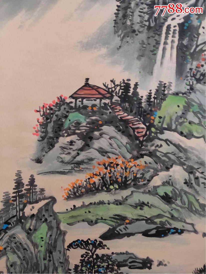 农村收来山水画一副