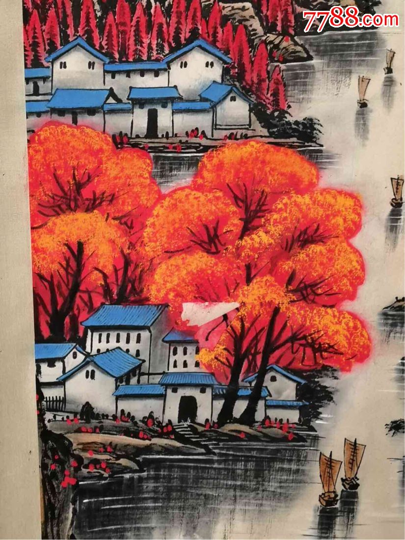 农村收来山水画一副
