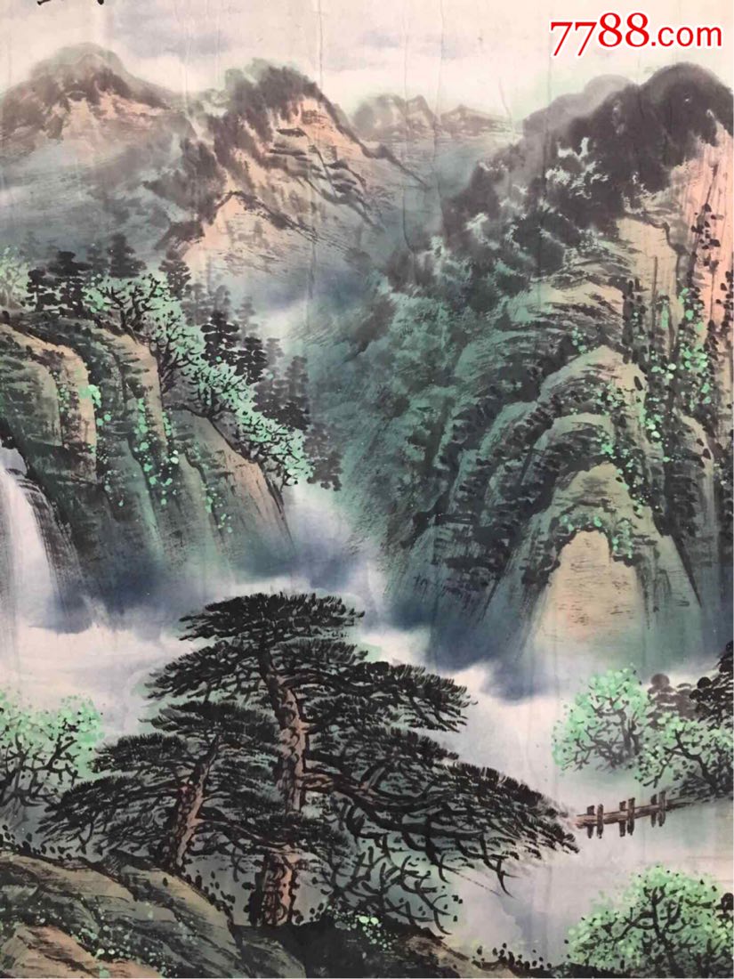 农村收来山水画一副