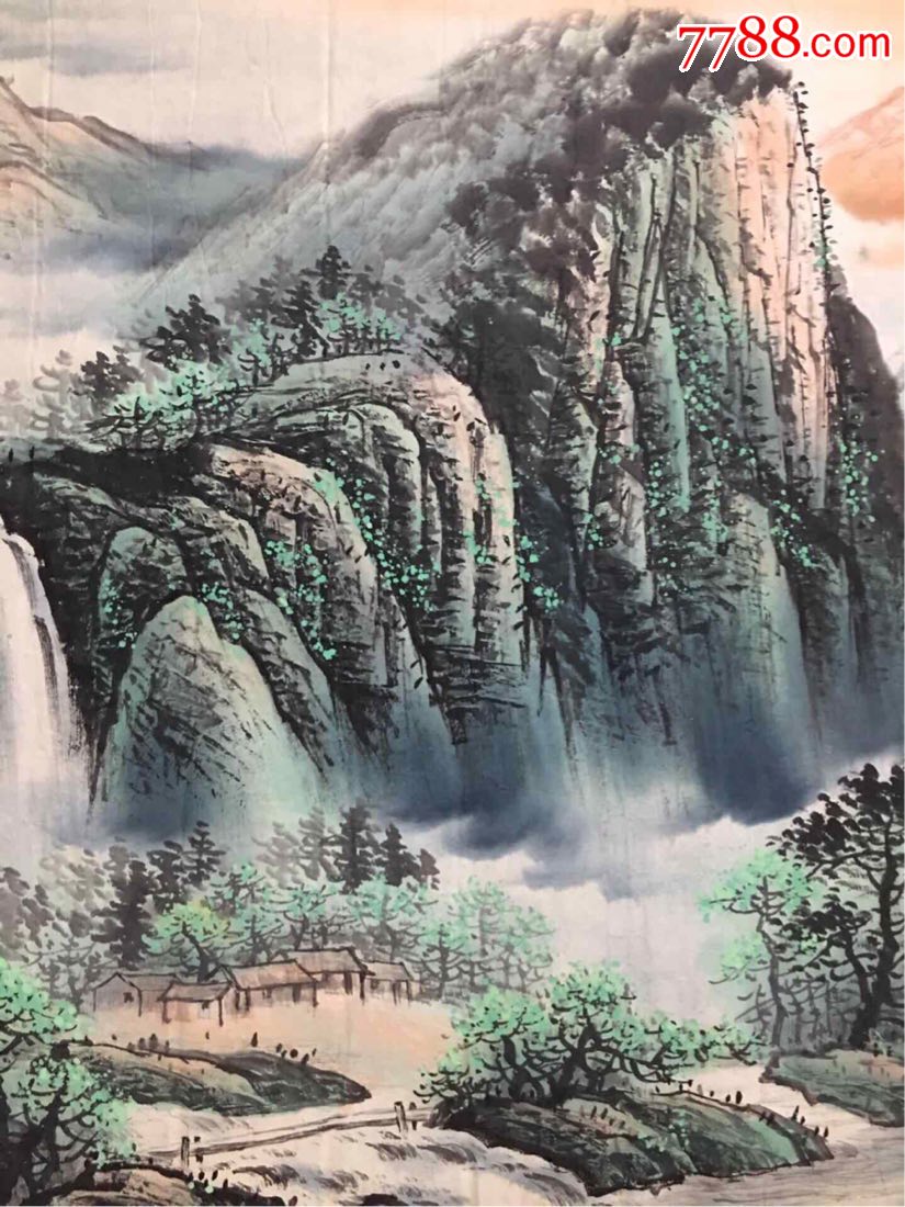 农村收来关山月山水画
