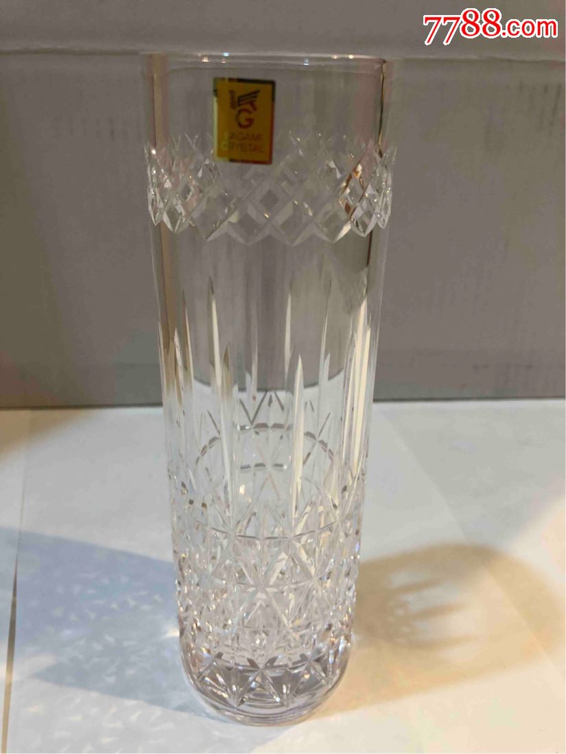 日本水晶玻璃花瓶手工切割kagamicrystal全铅水晶高17