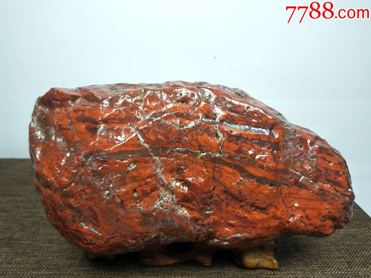 1561新疆红泥石原石摆件——1576克