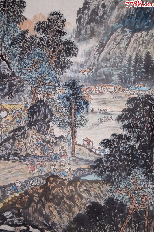 长安画派创始人之一;中国现代著名国画家,书法家《何海霞》山水画