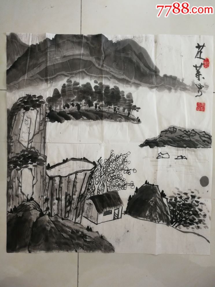 首页 拍卖 山水国画原作 >> 师庆荣四尺斗方软片,保真作品佳作可藏!