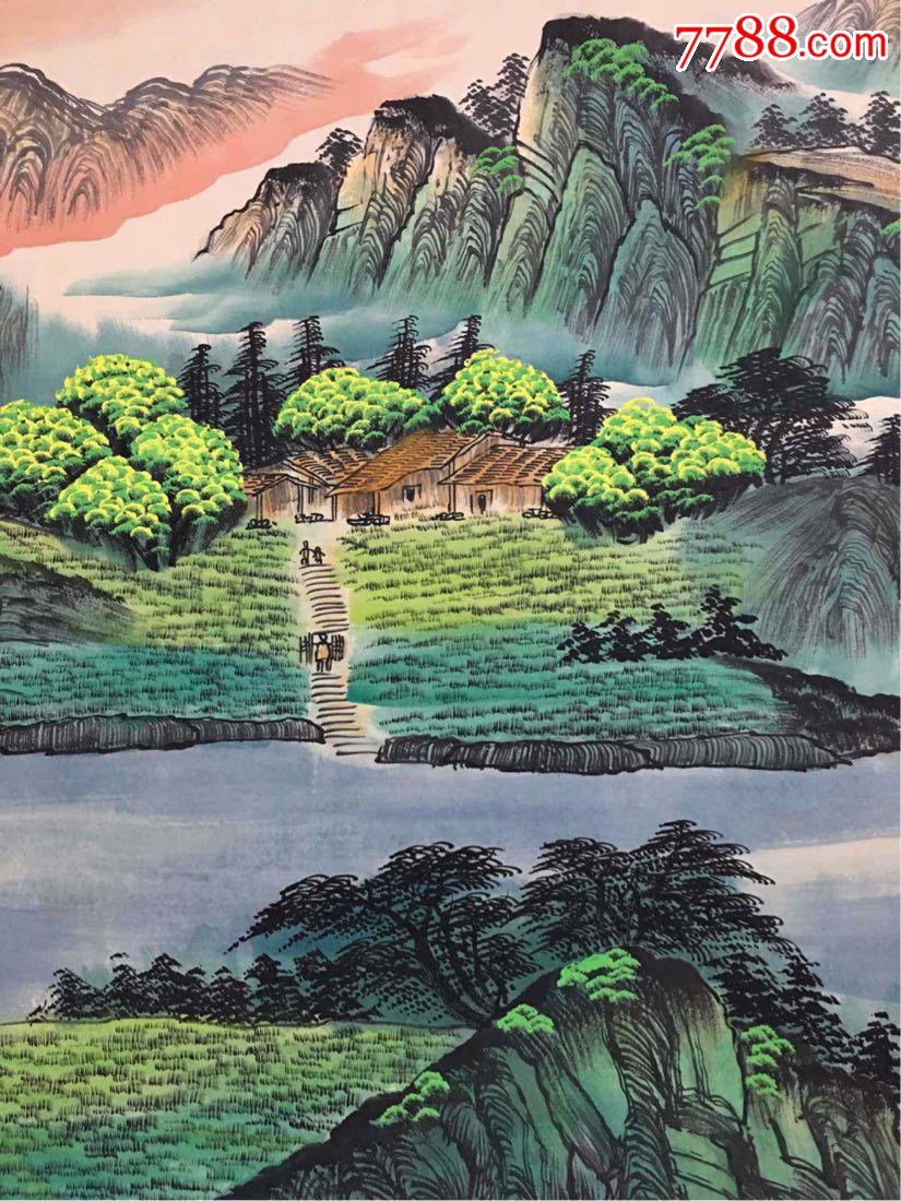 农村收来关山月山水画一幅低价转让