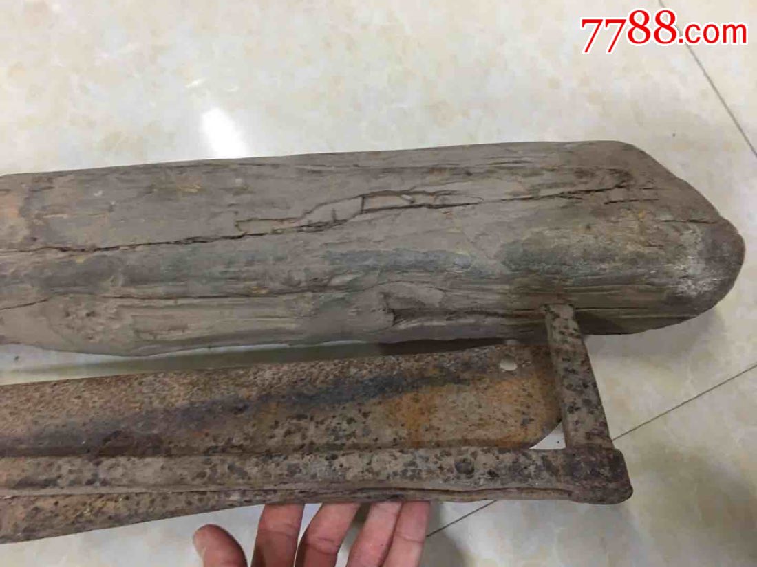 老药铡刀一把,铡草药的,长70厘米.品如图