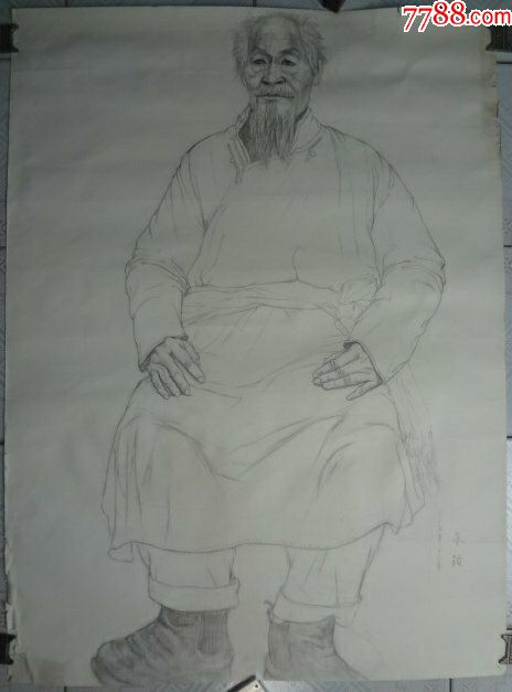 名家精品素描老者低价拍售完为止素描作品uwp