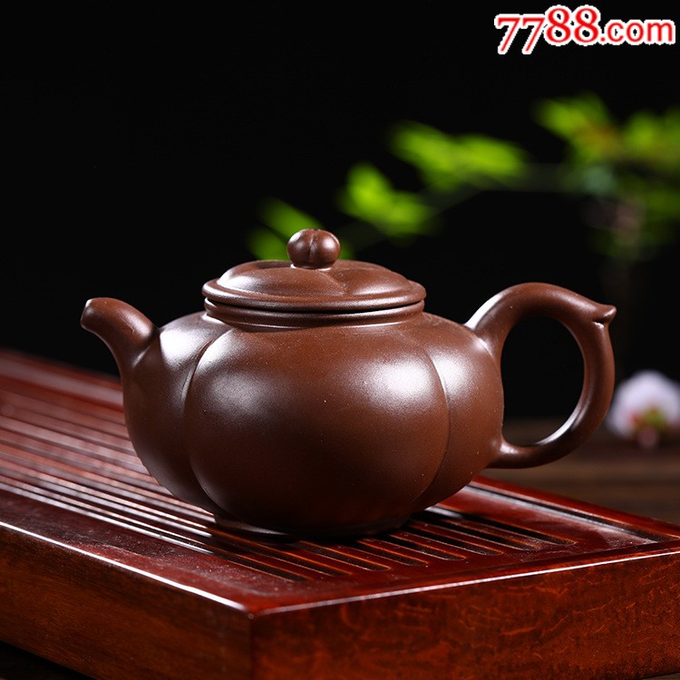 紫泥景德镇紫砂壶手工功夫茶380ml南瓜壶h/_价格130元【馨馨馨】_第5