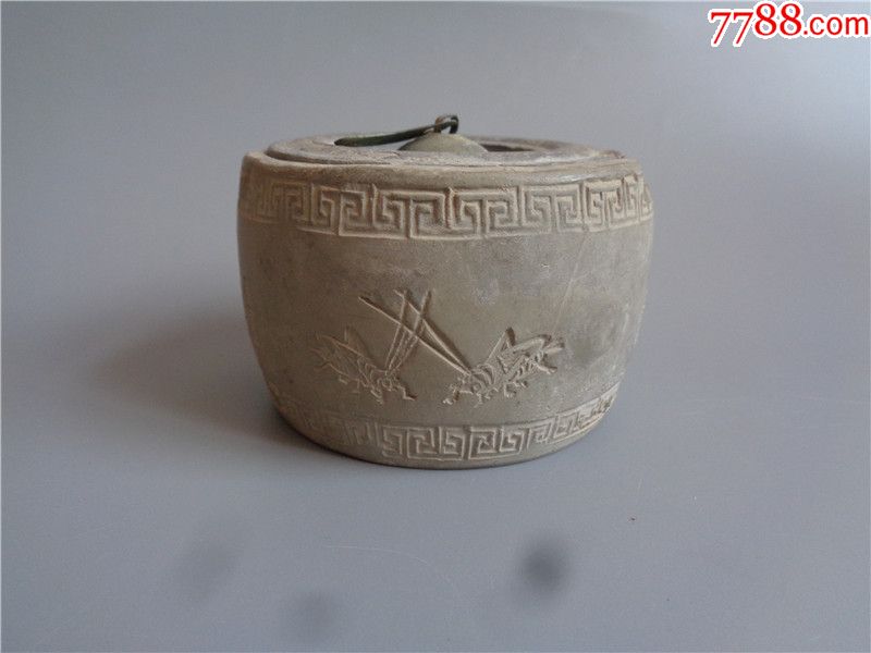 清代杨桂芬造刻诗词蛐蛐图虫具一对-虫罐/虫盆-7788