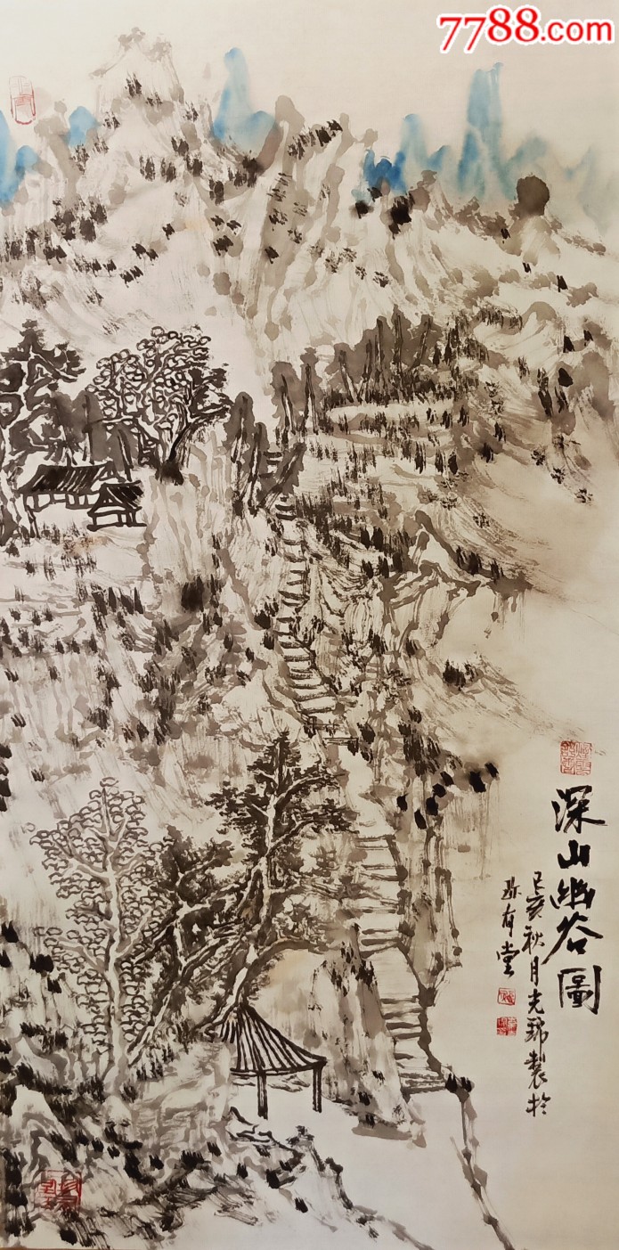 深山幽谷图_山水国画原作_第6张_7788字画网