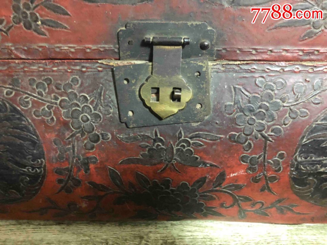 清末民初老皮箱(压花工艺,从清朝开始)