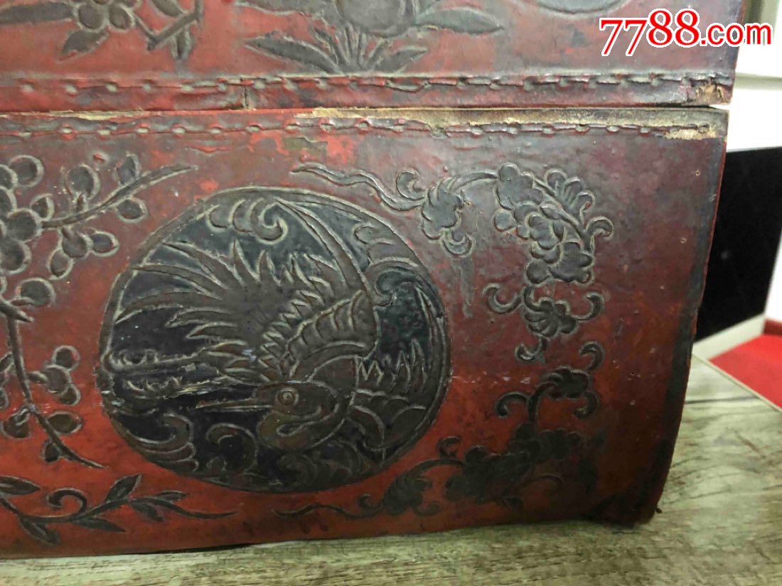 清末民初老皮箱(压花工艺,从清朝开始)