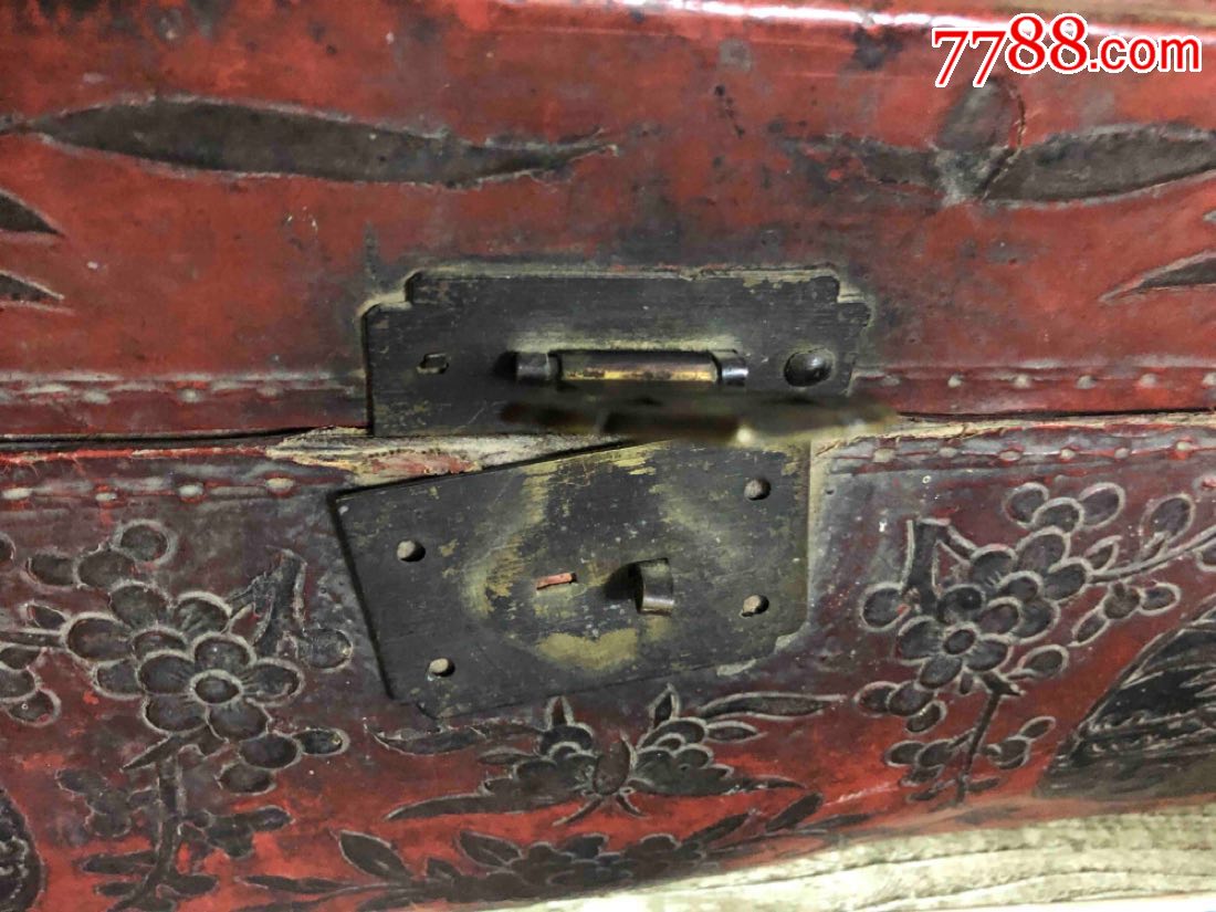 清末民初老皮箱(压花工艺,从清朝开始)