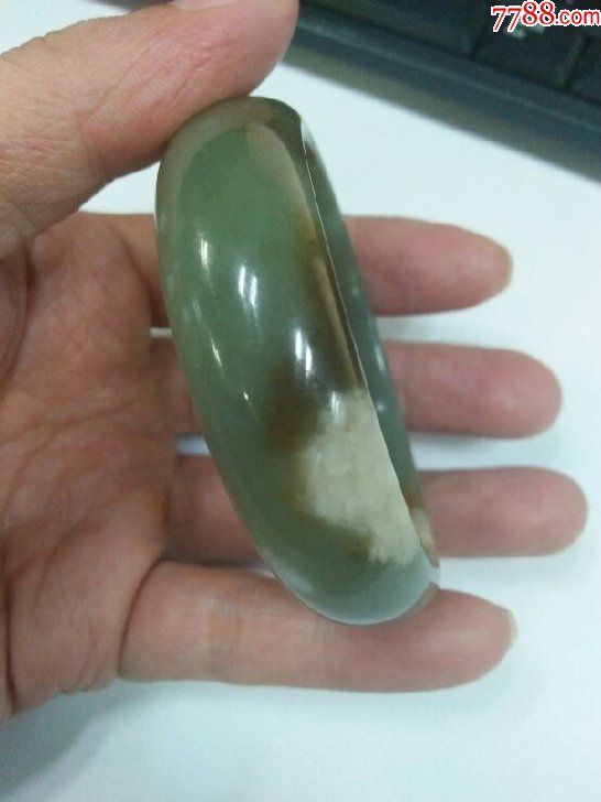 3349和田玉山流水青玉手镯