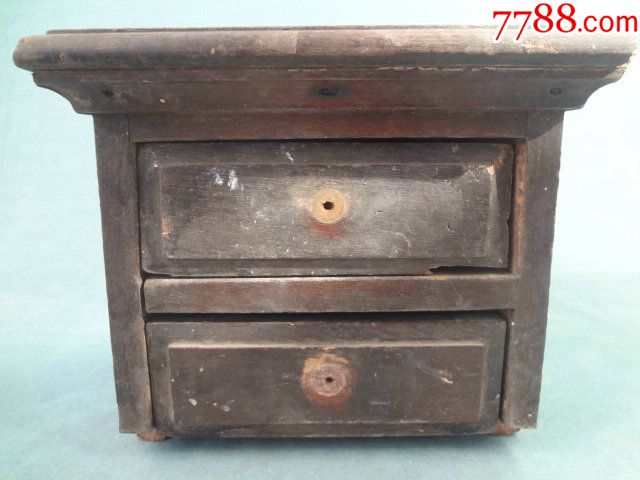 xb-民国老木质化妆柜首饰盒,梳妆盒,品相见图,高22cm