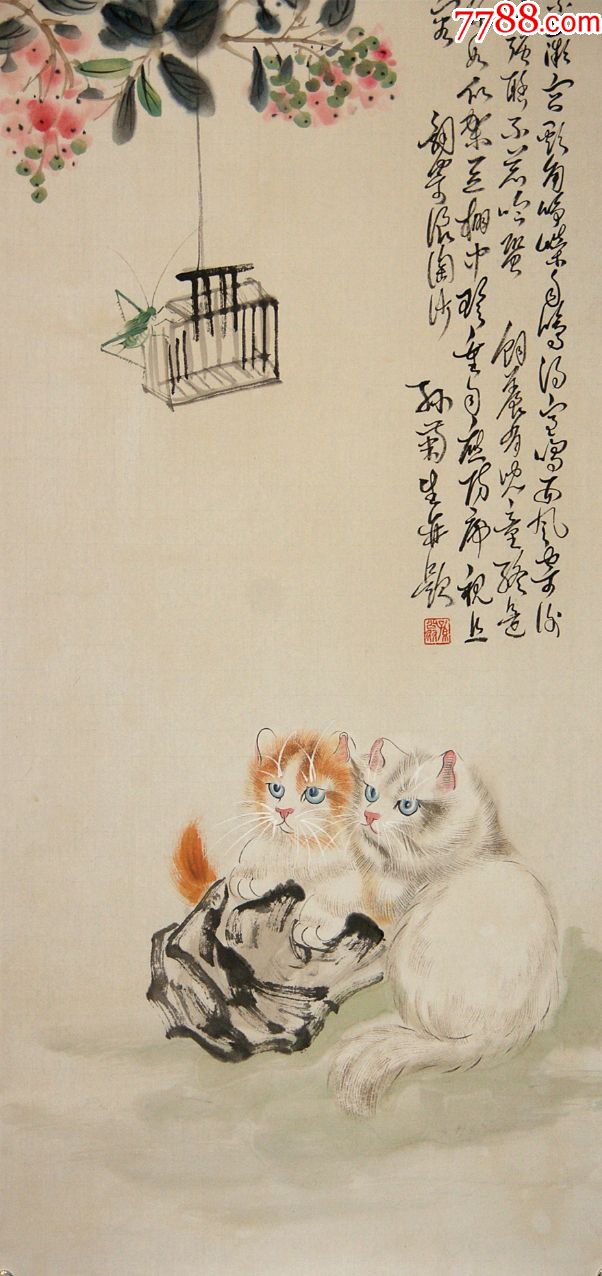 【孙菊生】国内画猫流派中介于工笔画和写意画之间的重要代表人物有"