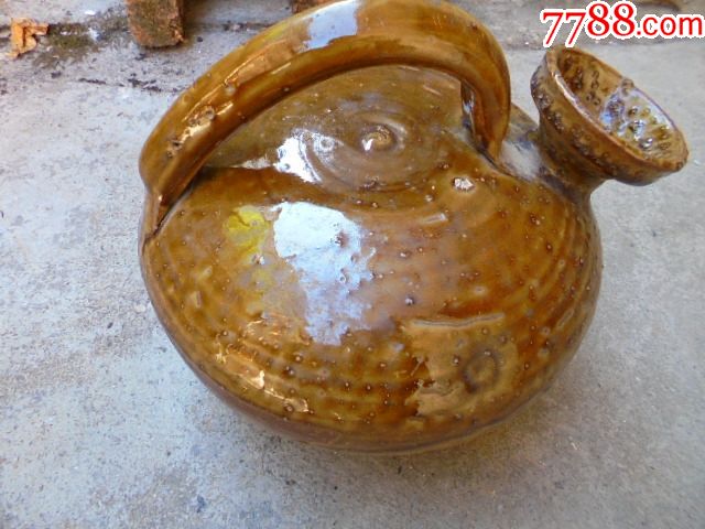 黄釉虎子(夜壶)_价格100元【天长地久客家人】_第3张