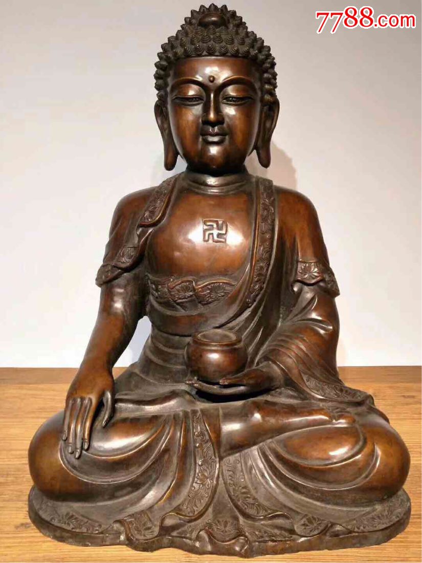 明代紫铜佛像一尊