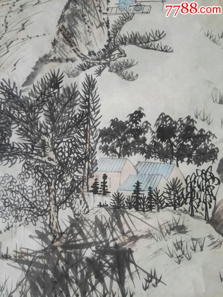 严鹤松山水画,60×50左右