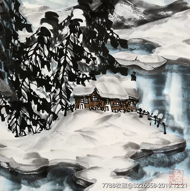 于志学冰雪山水公司酒店装修字画收藏