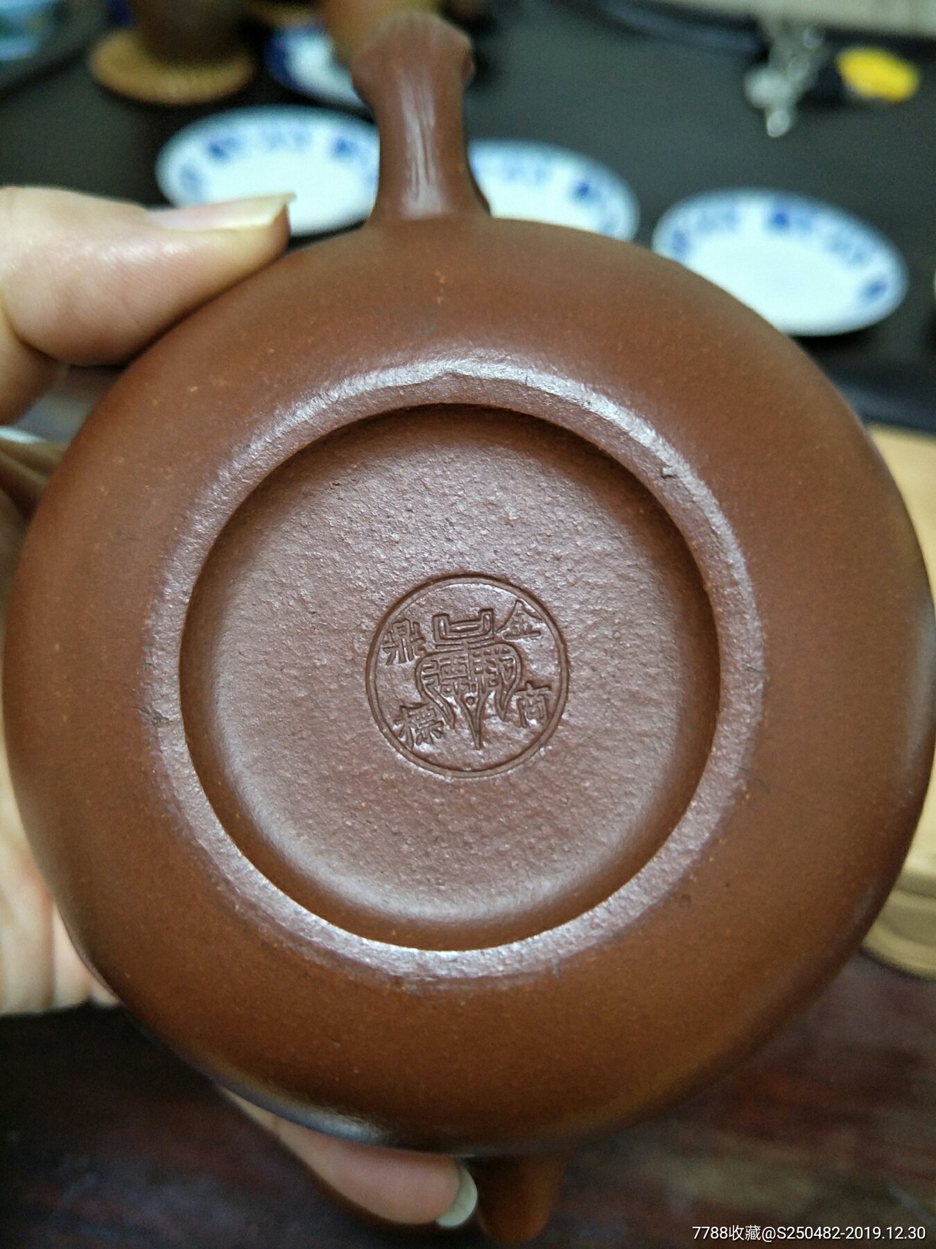 带金鼎商标老紫砂壶