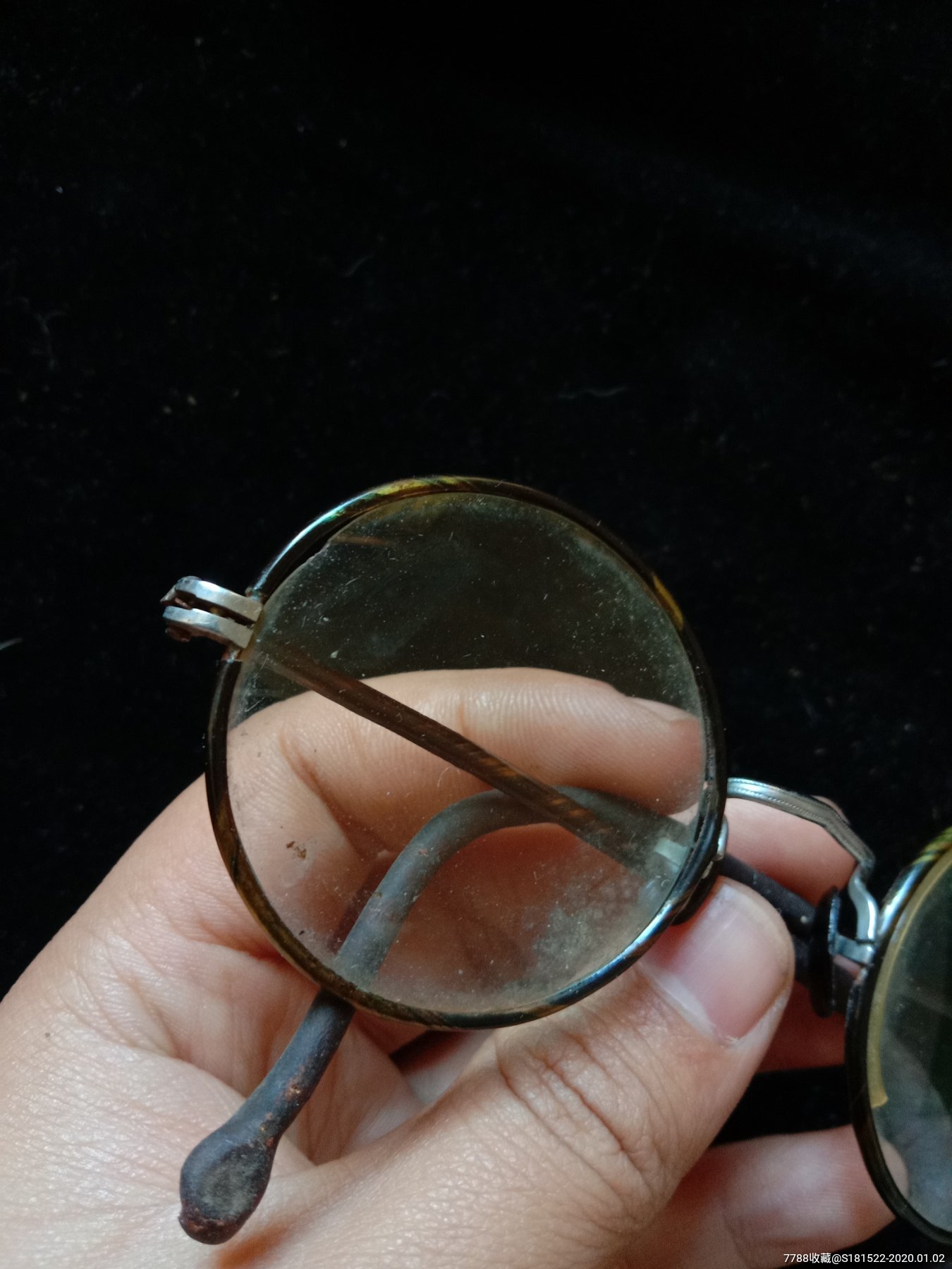 民国老眼镜复古圆框眼镜玻璃眼镜收藏老物件