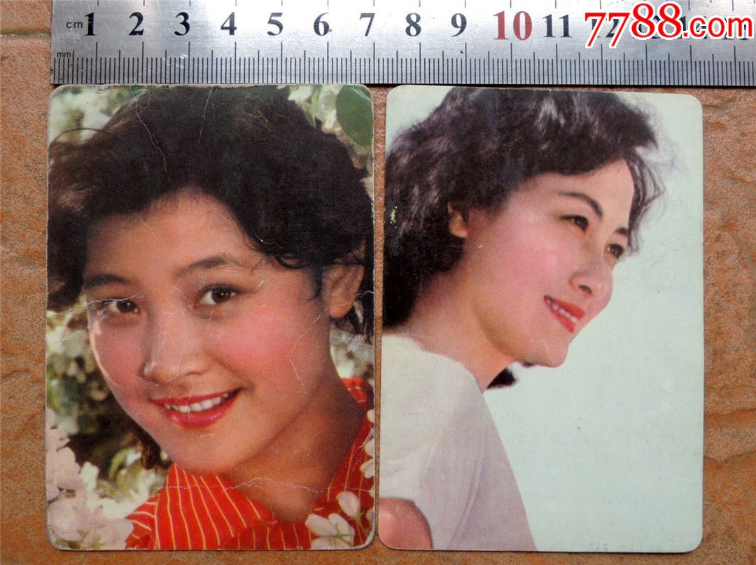 年历卡收藏191228-1981年电影女明星陈冲程小英2张-电影之窗编辑部