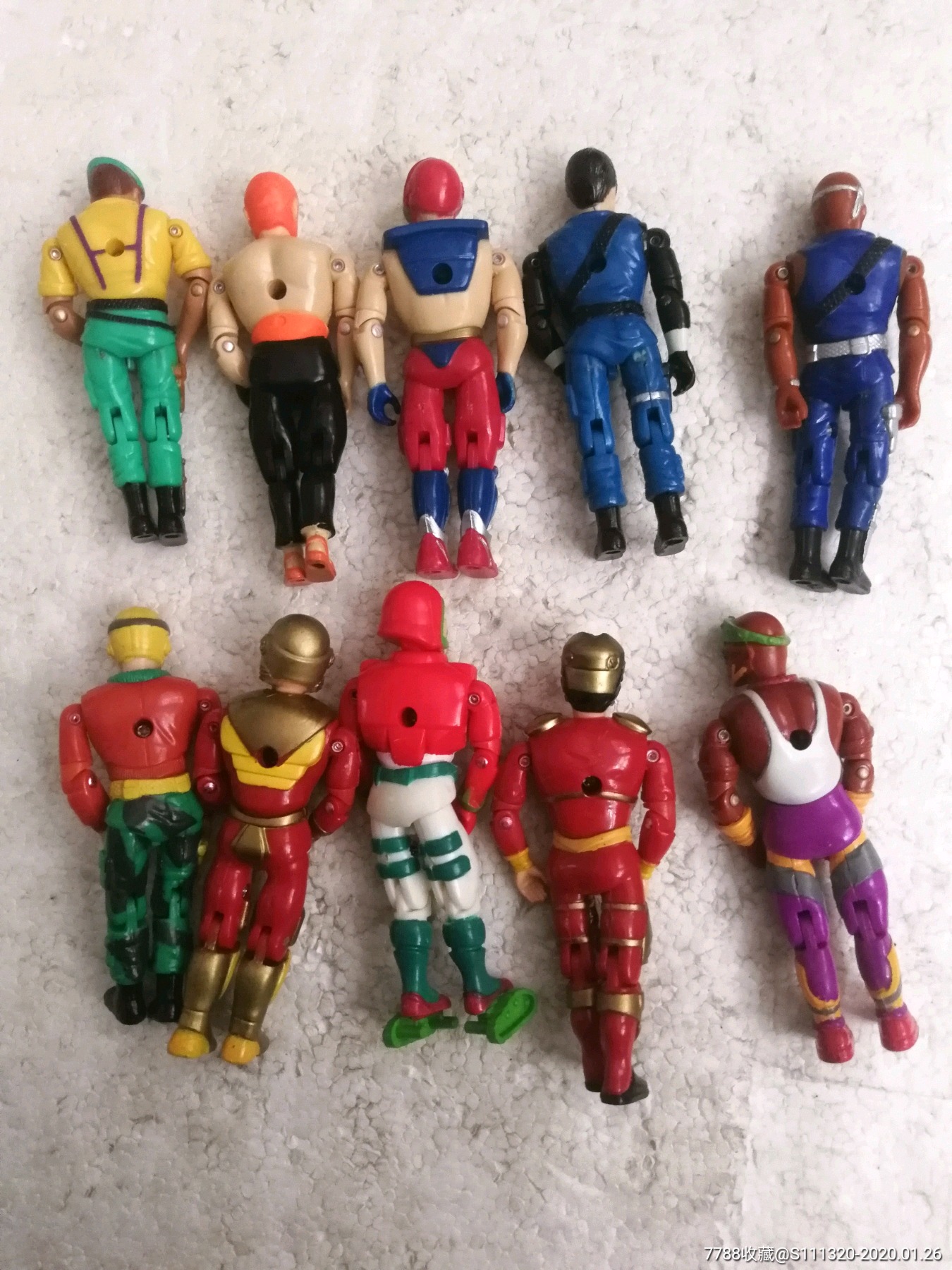 80年代皮筋人玩具十个一组