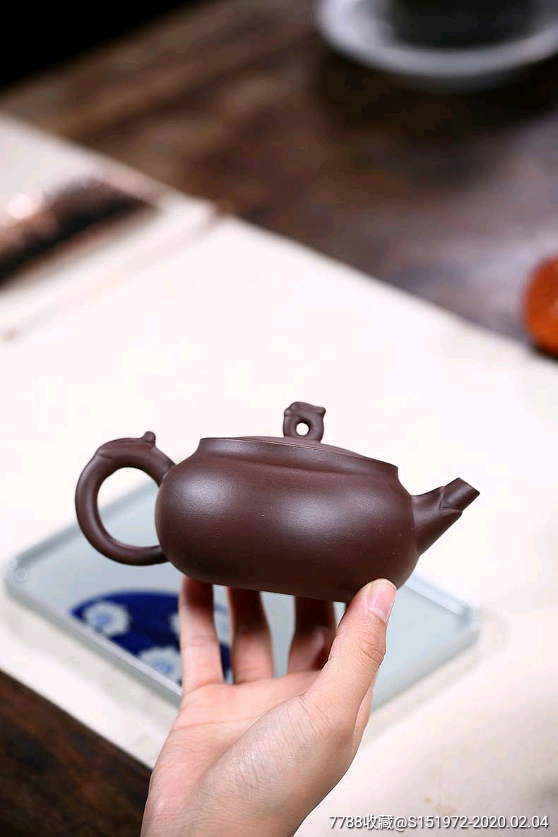 宜兴紫砂原矿紫泥璞玉壶