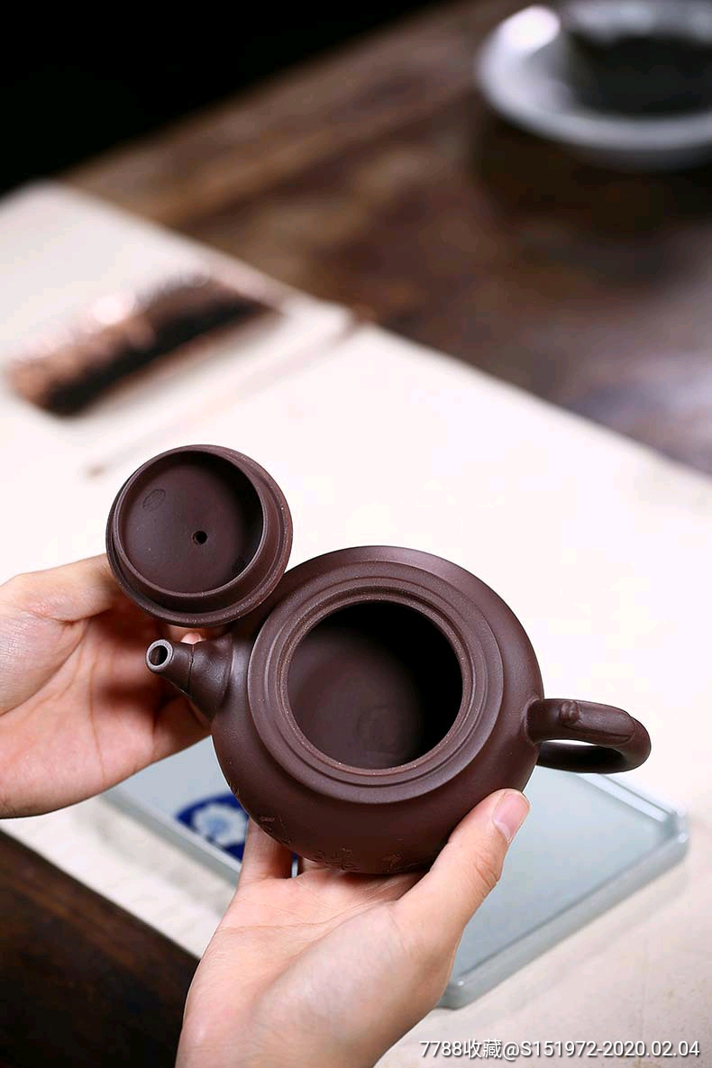 宜兴紫砂原矿紫泥璞玉壶