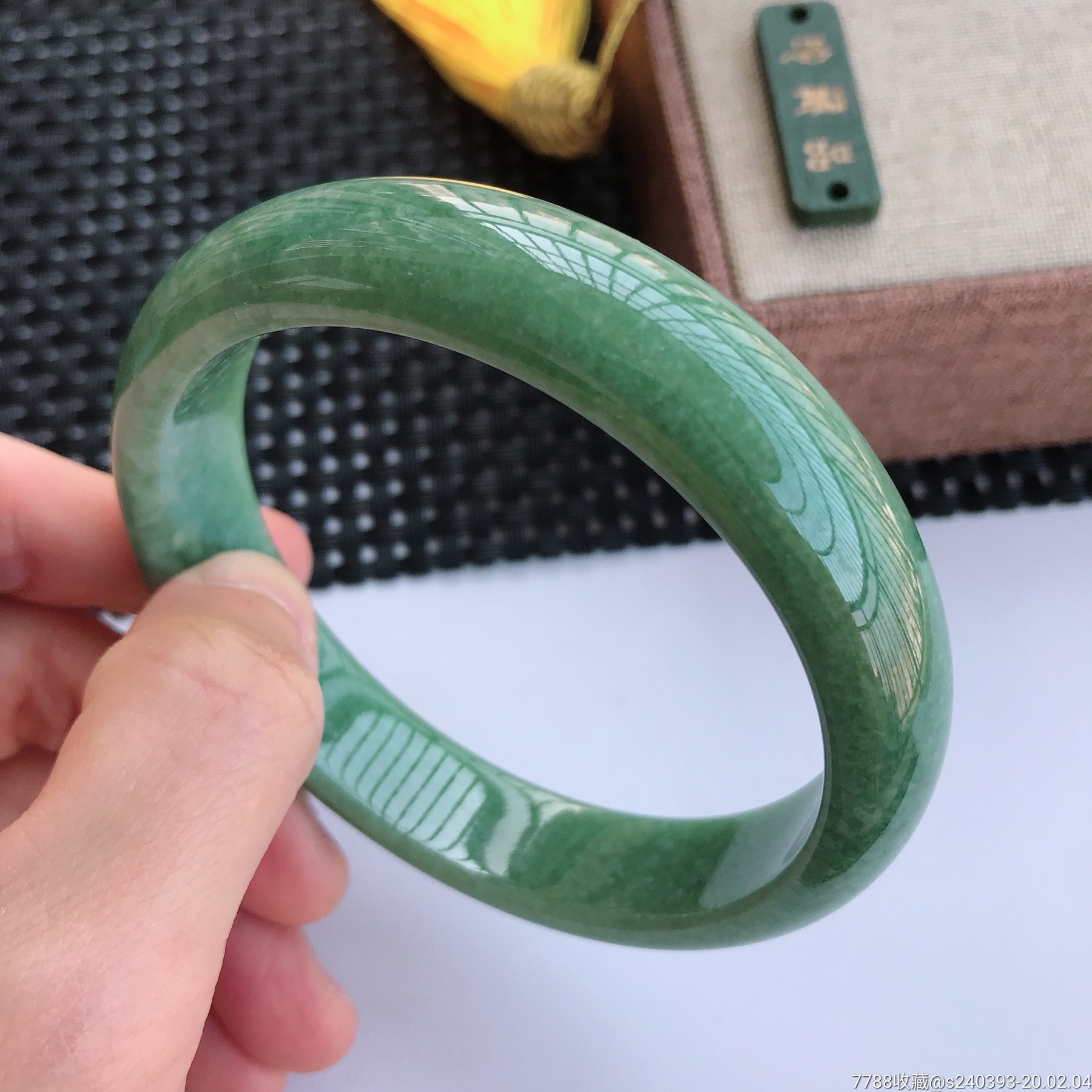 满绿翡翠圆镯62.6mm_价格800元【翠满天下】_第1张