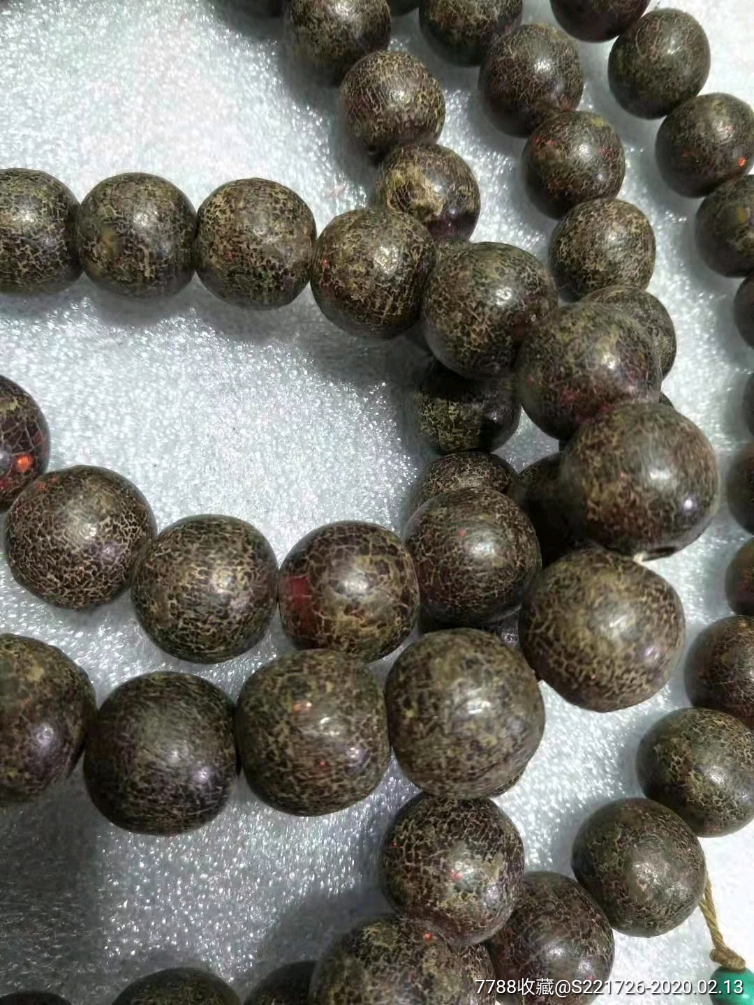 琥珀,血珀朝珠108颗,包浆浓厚,包存完整,精美漂亮,完好无损,全品_其他