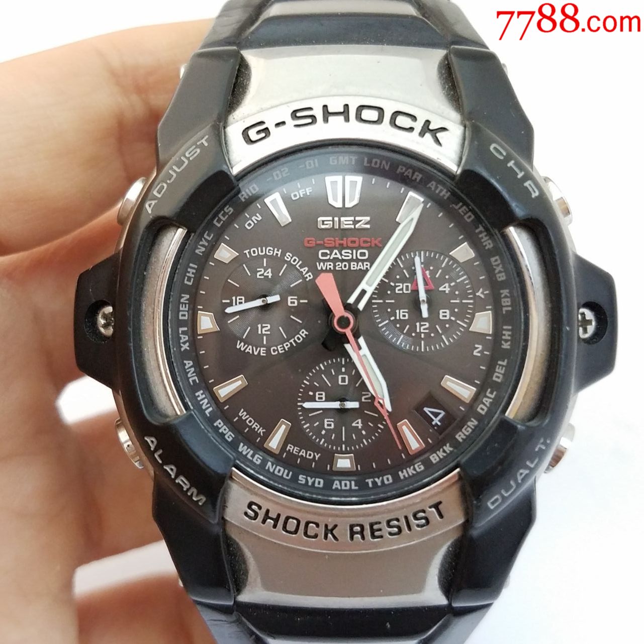 日本-卡西欧g-shock(giez)系列-光动能电波计时男表