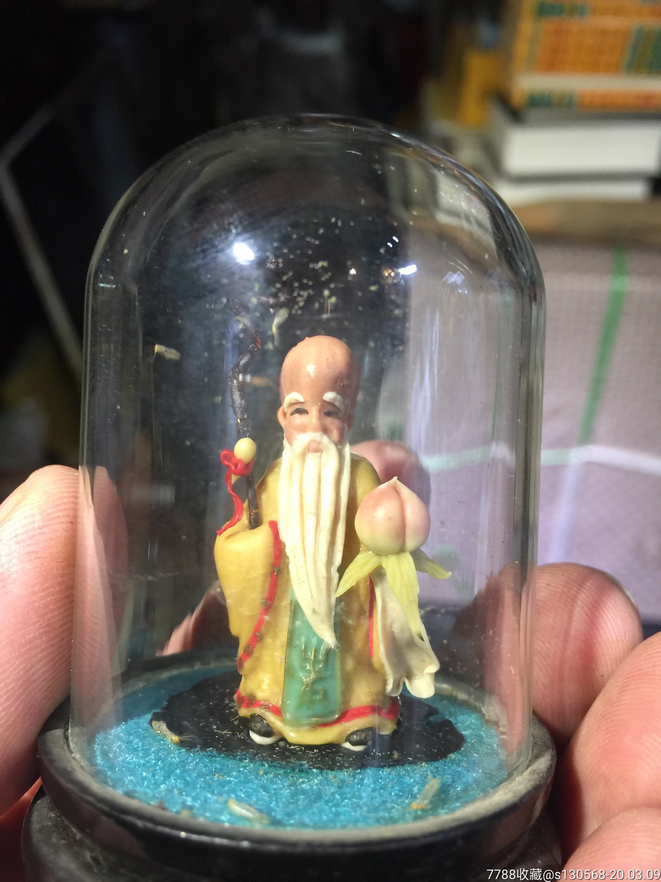 经典微型面塑—老寿星(南极仙翁)