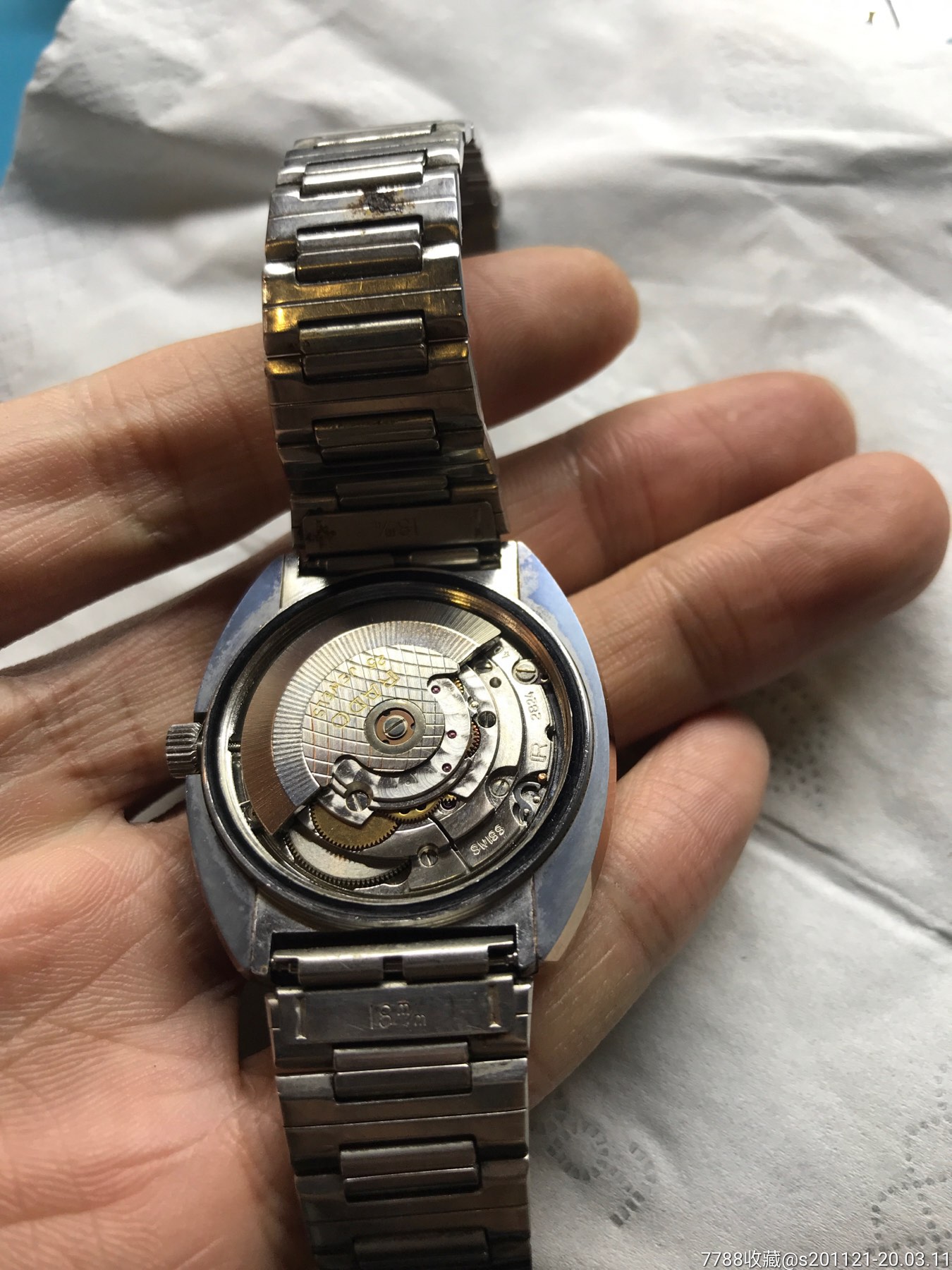 瑞士雷达钨钢自动机械手表