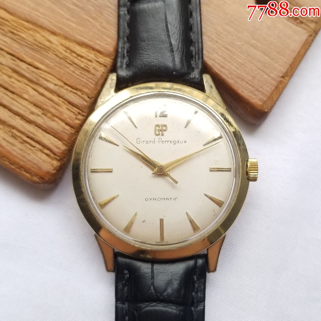 【10k包金表壳】世界十大名表!瑞士gp芝柏-gyromatic系列自动机械男表