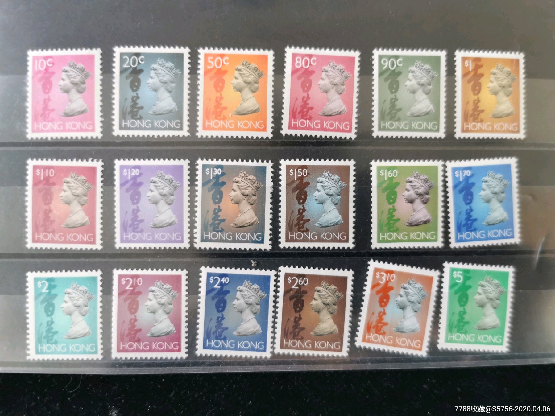 香港女皇邮票18枚一组,共30组合拍.