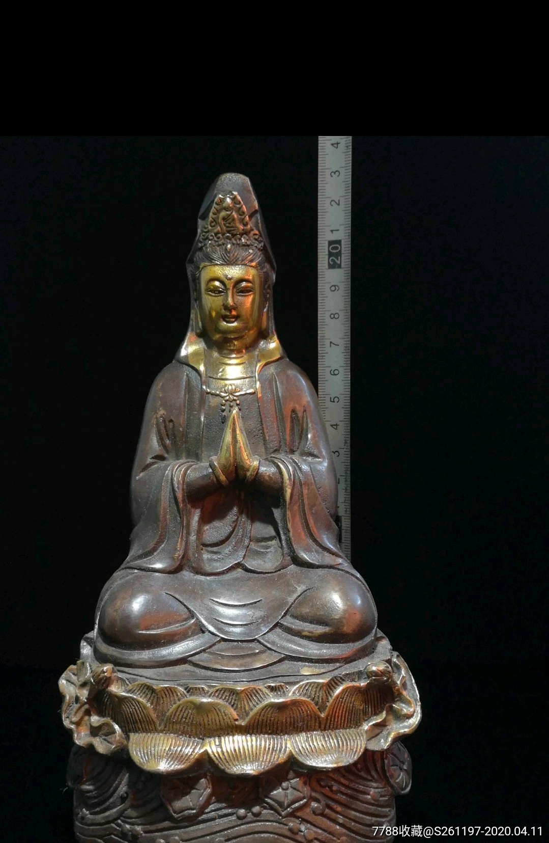 纯铜观音菩萨-铜像/铜佛像-7788收藏__收藏热线